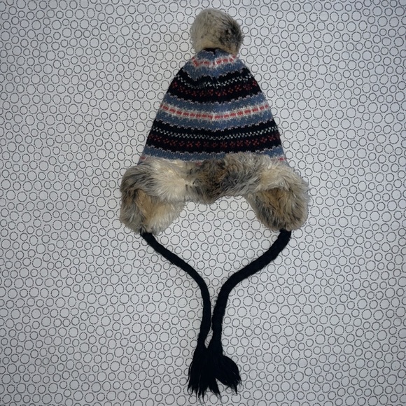 Aerie Faux Fur Knit Winter Hat - Picture 3 of 4